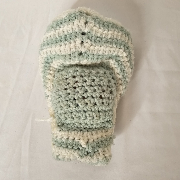 Vintage Unique Handmade Crotchet Blanket with Attached Baby Doll Security Cute - Picture 2 of 5